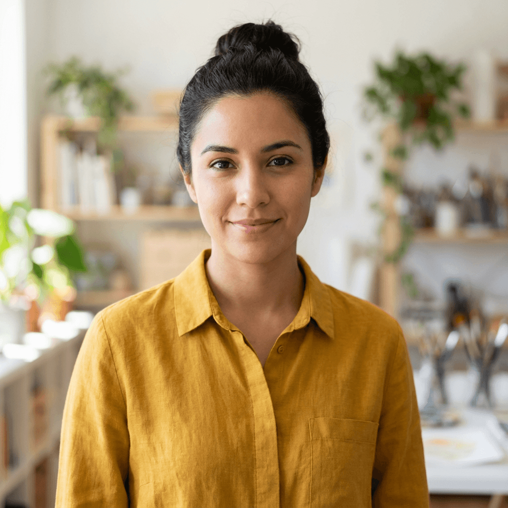 Rosa Delgado at her local shop counter